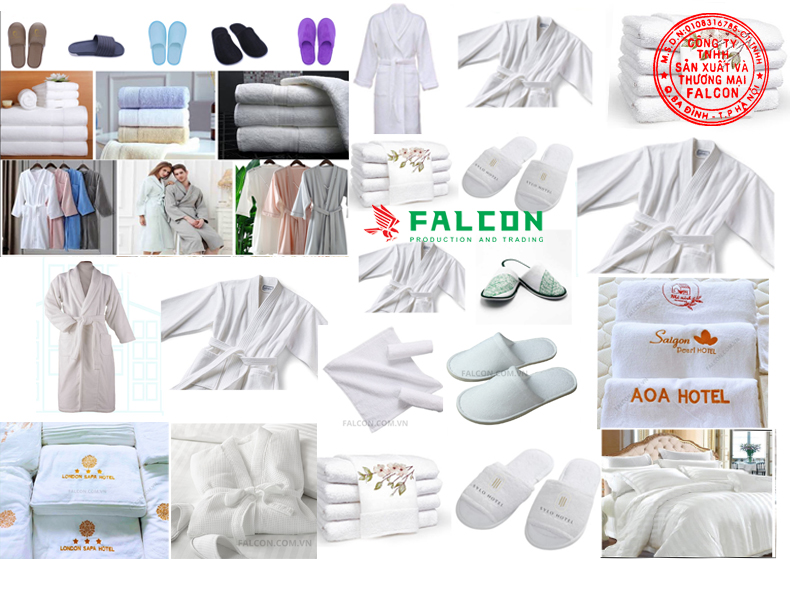 Bộ đồ vải mà Falcon cung cấp sản phẩm khách sạn tới Vĩnh Phúc