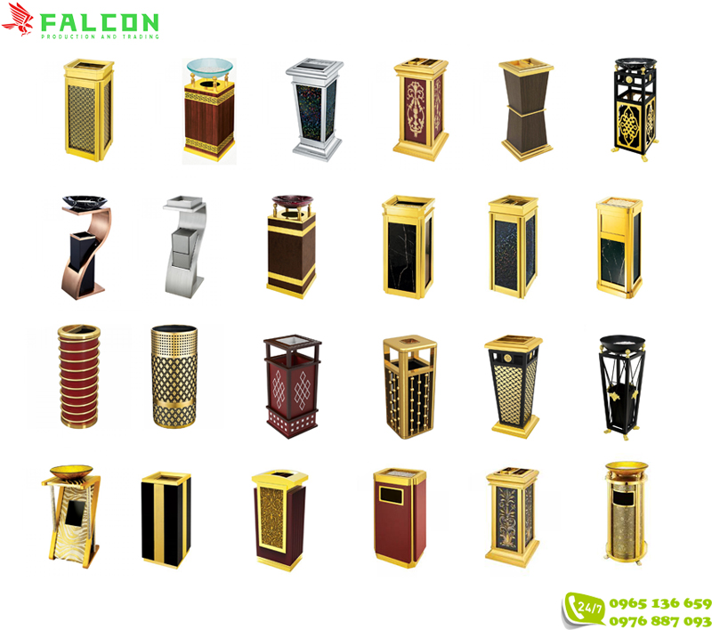 Thủng rác sảnh khách sạn được công ty Falcon cung cấp và phân phối. Giá rẻ và chất lượng nhất thị trường  